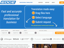 Tablet Screenshot of edgeprofessionaltranslation.com